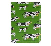 VAPOKF Cows and Calfs Grazing at The Meadow - Funda de piel para pasaporte, 11,5 x 16,5 cm, multicolor, 11.5x16.5cm/4.5x6.5 in, Vintage