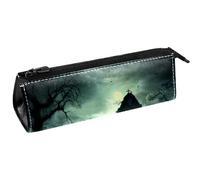 VAPOKF Creepy Graveyard - Estuche para bolígrafos, artículos de papelería, bolsa de cosméticos, bolsa compacta con cremallera