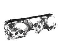 VAPOKF Dead Skulls - Estuche de lona para lápices, monedero, neceser de maquillaje para estudiantes, papelería, escuela, oficina, almacenamiento, multicolor, 20x6.3cm/7.9x2.5in, Estuches