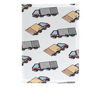 VAPOKF Delivery Service Trucks - Funda de piel para pasaporte, 11,5 x 16,5 cm, multicolor, 11.5x16.5cm/4.5x6.5 in, Vintage
