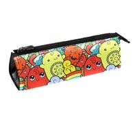 VAPOKF Doodle Monsters - Bolsa compacta con cremallera para bolígrafos, lápices, cosméticos, diseño de monstruos, multicolor, 5.5 ×6 ×20CM/2.2x2.4x7.9 in, Organizador de bolsas