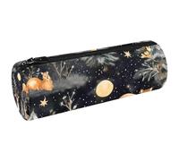 VAPOKF Estuche de lona con diseño de animales del bosque, monedero, bolsa de maquillaje para estudiantes, papelería, escuela, oficina, almacenamiento