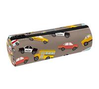 VAPOKF Estuche de piel para lápices de policía, coche, autobús, taxi, monedero, cosméticos, maquillaje, papelería, escuela, oficina, almacenamiento, multicolor, 20x6.3cm/7.9x2.5in, Estuche para