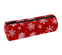 VAPOKF Estuche de piel sintética con diseño de copos de nieve, monedero, bolsa de maquillaje para estudiantes, papelería, escuela, oficina, almacenamiento