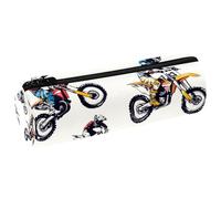 VAPOKF Estuche de piel sintética con estampado de Motorcross Man, bolsa organizadora de artículos de papelería para estudiantes, bolsa de maquillaje para mujeres, niñas, niños, suministros escolares y