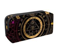 VAPOKF Estuche para bolígrafos, estuche de papelería para estudiantes, para adolescentes, niños, niñas, suministros de oficina escolar, rueda cifrada de billetes, zodiaco, multicolor,