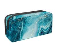 VAPOKF Estuche para bolígrafos, estuche de papelería para estudiantes, para adolescentes, niños, niñas, suministros de oficina escolar, textura natural de lujo, multicolor, 2.3x8.2x3.9in/6x21x10cm,