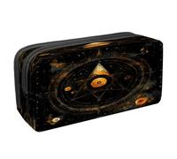 VAPOKF Estuche para bolígrafos, estuche de papelería para estudiantes, para adolescentes, niños, niñas, suministros de oficina escolar, rueda cifrada de billetes, zodiaco