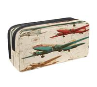 VAPOKF Estuche para bolígrafos, estuche de papelería para estudiantes, para adolescentes, niños, niñas, suministros de oficina escolar, cazas aéreos vintage