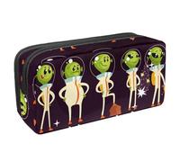 VAPOKF Estuche para bolígrafos, estuche de papelería para estudiantes, para adolescentes, niños, niñas, suministros de oficina escolar, divertido de extraterrestres espaciales, multicolor,