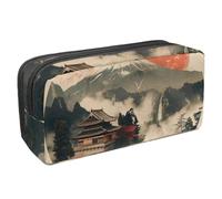 VAPOKF Estuche para bolígrafos, estuche de papelería para estudiantes, para adolescentes, niños, niñas, suministros de oficina escolar, templo Fuji Mount, multicolor, 2.3x8.2x3.9in/6x21x10cm,