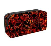 VAPOKF Estuche para bolígrafos, estuche de papelería para estudiantes, para adolescentes, niños, niñas, suministros de oficina escolar, fondo magma, multicolor, 2.3x8.2x3.9in/6x21x10cm, Organizador de