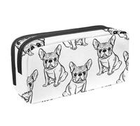 VAPOKF Estuche para bolígrafos, estuche de papelería para estudiantes, para adolescentes, niños, niñas, suministros de oficina escolar, bonito bulldog francés, multicolor, 2.3x8.2x3.9in/6x21x10cm,
