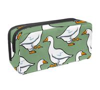 VAPOKF Estuche para bolígrafos, estuche de papelería para estudiantes, para adolescentes, niños, niñas, suministros de oficina escolar, gansos blancos, multicolor, 2.3x8.2x3.9in/6x21x10cm, Organizador