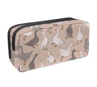 VAPOKF Estuche para bolígrafos, estuche de papelería para estudiantes, para adolescentes, niños, niñas, suministros de oficina escolar, gansos grises y blancos, multicolor, 2.3x8.2x3.9in/6x21x10cm,