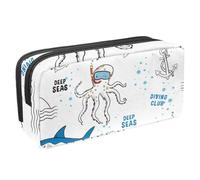 VAPOKF Estuche para bolígrafos, estuche de papelería para estudiantes, para adolescentes, niños, niñas, suministros de oficina escolar, club de buceo de mar profundo, multicolor,