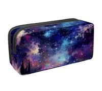 VAPOKF Estuche para bolígrafos, estuche de papelería para estudiantes, para adolescentes, niños, niñas, suministros de oficina escolar, universo fascinante, cielo estrellado