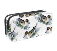 VAPOKF Estuche para bolígrafos, estuche de papelería para estudiantes, para adolescentes, niños, niñas, suministros de oficina escolar, patos salvajes en estanque, multicolor, 2.3x8.2x3.9in/6x21x10cm,