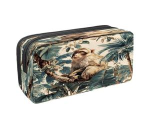 VAPOKF Estuche para bolígrafos, estuche de papelería para estudiantes, para adolescentes, niños, niñas, suministros de oficina escolar, monje en palmera