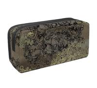 VAPOKF Estuche para bolígrafos, estuche para lápices, bolsa de papelería para adolescentes, niños y niñas, suministros de oficina escolar - Steampunk, multicolor, 2.3x8.2x3.9in/6x21x10cm, Organizador