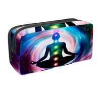 VAPOKF Estuche para bolígrafos, estuche para lápices, bolsa de papelería para adolescentes, niños y niñas, suministros de oficina escolar - Seven Charkas Women, multicolor, 2.3x8.2x3.9in/6x21x10cm,