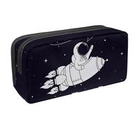 VAPOKF Estuche para bolígrafos, estuche para lápices, bolsa de papelería para adolescentes, niños y niñas, suministros de oficina escolar, diseño de Hello Universe Astronaut Starry Sky, multicolor,