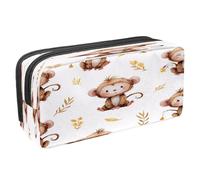 VAPOKF Estuche para bolígrafos, estuche para lápices, bolsa de papelería para adolescentes, niños y niñas, suministros de oficina escolar - Cute Monkey Baby