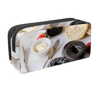 VAPOKF Estuche para lápices, bolsa de papelería de estudiante para niños y niñas, material de oficina escolar - mermelada de monje de chocolate negro, muchos, 2,3 x 8,2 x 3,9 pulgadas/6 x 21 x 10 cm,