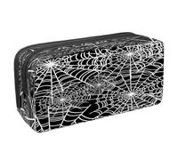 VAPOKF Estuche para lápices, bolsa de papelería para estudiantes con cremallera para niños y niñas, suministros escolares y de oficina, mano zombi fuera del infierno, Telaraña de Halloween sin
