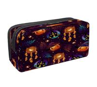 VAPOKF Estuche para lápices, bolsa de papelería para estudiantes con cremallera para niños y niñas, suministros escolares y de oficina, mano zombi fuera del infierno, Spooky House Dreamcatcher Moon,