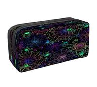 VAPOKF Estuche para lápices, bolsa de papelería para estudiantes con cremallera para niños y niñas, suministros escolares y de oficina, mano zombi fuera del infierno, Telaraña psicodélica,
