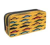 VAPOKF Estuche para lápices, bolsa de papelería para estudiantes con cremallera para niños y niñas, suministros escolares y de oficina, colorido taxi coche, multicolor, 2.3x8.2x3.9in/6x21x10cm