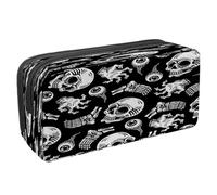 VAPOKF Estuche para lápices, bolsa de papelería para estudiantes con cremallera para niños y niñas, suministros escolares y de oficina, calabazas y fantasmas, Hueso de mano de zombi con forma de