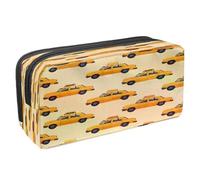 VAPOKF Estuche para lápices, bolsa de papelería para estudiantes con cremallera para niños y niñas, suministros escolares y de oficina, taxi, multicolor, 2.3x8.2x3.9in/6x21x10cm, Estuche para lápices