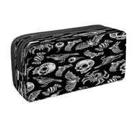 VAPOKF Estuche para lápices, bolsa de papelería para estudiantes con cremallera para niños y niñas, suministros escolares y de oficina, mano zombi fuera del infierno, Raven Eyeball Spider Bat Candy
