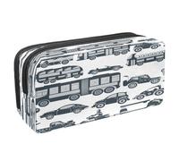 VAPOKF Estuche para lápices, bolsa de papelería para estudiantes con cremallera para niños y niñas, suministros escolares y de oficina, bicicleta y monopatín, Autobús, coche, moto, taxi,