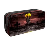 VAPOKF Estuche para lápices, bolsa de papelería para estudiantes con cremallera para niños y niñas, suministros escolares y de oficina, mano zombi fuera del infierno, Zombie Hand Out of Hell,