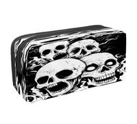 VAPOKF Estuche para lápices, bolsa de papelería para estudiantes con cremallera para niños y niñas, suministros escolares y de oficina, calaveras de mano zombi, multicolor, 2.3x8.2x3.9in/6x21x10cm