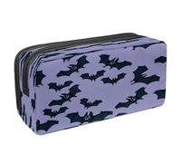 VAPOKF Estuche para lápices, bolsa de papelería para estudiantes con cremallera para niños y niñas, suministros escolares y de oficina, mano zombi fuera del infierno, Murciélago volador de Halloween