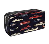 VAPOKF Estuche para lápices, bolsa de papelería para estudiantes con cremallera para niños y niñas, suministros escolares y de oficina, taxi y avión, multicolor, 2.3x8.2x3.9in/6x21x10cm, Estuche para