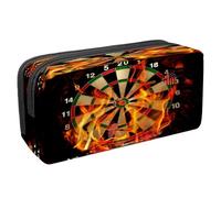 VAPOKF Estuche para lápices con cremallera para niños y niñas, suministros escolares y de oficina, ancla con siluetas de ballenas, Dardo Boart con flechas en llama, 2.3x8.2x3.9in/6x21x10cm, Estuche