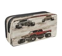 VAPOKF Estuche para lápices con cremallera para niños y niñas, suministros escolares y de oficina, camiones viejos, multicolor, 2.3x8.2x3.9in/6x21x10cm, Estuche para lápices
