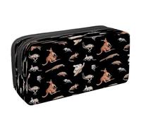 VAPOKF Estuche para lápices con cremallera, para niños y niñas, suministros escolares y de oficina, diseño de oso koala y girasol, Animal australiano canguro koala ornitorrinco,