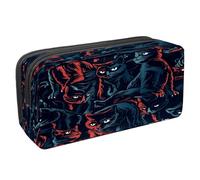 VAPOKF Estuche para lápices con cremallera para niños y niñas, suministros escolares y de oficina, divertidos gatos locos, Gato negro exótico, 2.3x8.2x3.9in/6x21x10cm, Estuche para lápices