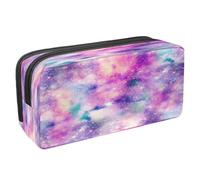 VAPOKF Estuche para lápices con cremallera para niños y niñas, suministros escolares y de oficina, galaxia, cielo, luna, sol, Galaxy Space Shine Starry Sky, 2.3x8.2x3.9in/6x21x10cm, Estuche para