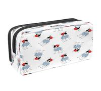 VAPOKF Estuche para lápices con cremallera para niños y niñas, suministros escolares y de oficina, labybug de insectos y flores, Bulldog francés, 2.3x8.2x3.9in/6x21x10cm, Estuche para lápices