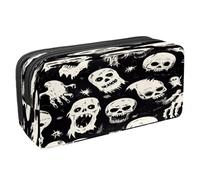 VAPOKF Estuche para lápices con cremallera para niños y niñas, suministros escolares y de oficina, manos zombi, calaveras, arañas, multicolor, 2.3x8.2x3.9in/6x21x10cm, Estuche para lápices