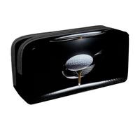 VAPOKF Estuche para lápices con cremallera para niños y niñas, suministros escolares y de oficina, pelota de golf en camiseta con palo en foco negro, multicolor, 2.3x8.2x3.9in/6x21x10cm, Estuche para