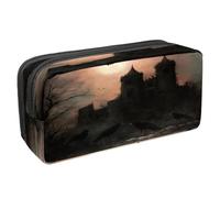 VAPOKF Estuche para lápices con cremallera para niños y niñas, suministros escolares y de oficina, Ravens Before Broken Castle, multicolor, 2.3x8.2x3.9in/6x21x10cm, Estuche para lápices