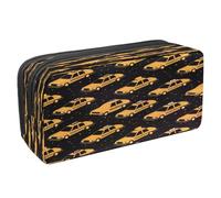 VAPOKF Estuche para lápices con cremallera para niños y niñas, suministros escolares y de oficina, taxi en color negro, multicolor, 2.3x8.2x3.9in/6x21x10cm, Estuche para lápices